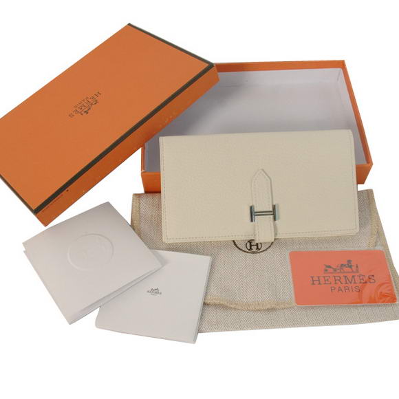 Cheap Fake Hermes Bearn Japonaise Bi-Fold Wallets H208 Beige